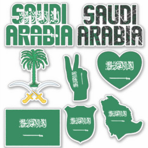 Fantastisk Saudiarabien formar nationella symboler Klistermärken