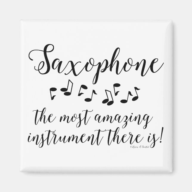 Fantastisk saxofon magnet (Framsidan)