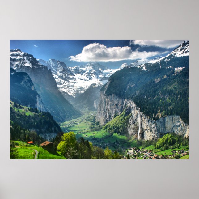 Fantastisk Schweiz Alpernor Canvas Fine Art Poster (Framsidan)