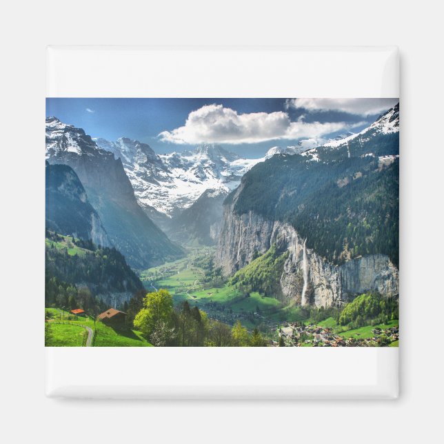 Fantastisk Schweiz Alpernor Magnet (Framsidan)