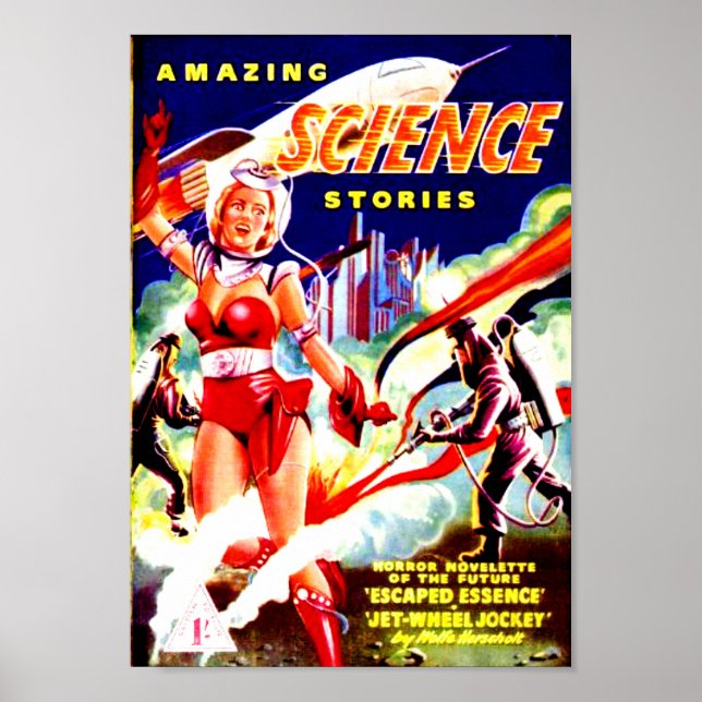 Fantastisk Science Stories Poster (Framsidan)