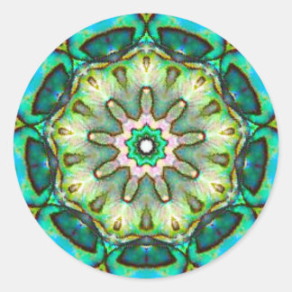 Fantastisk Sea Opal Runt Klistermärke