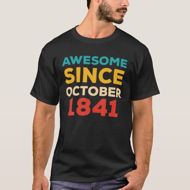 Fantastisk sedan 1841 180:e födelsedagen Retro T Shirt (Framsida)