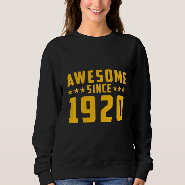 Fantastisk Sedan 1920 Födelsedag T Shirt (Framsida)