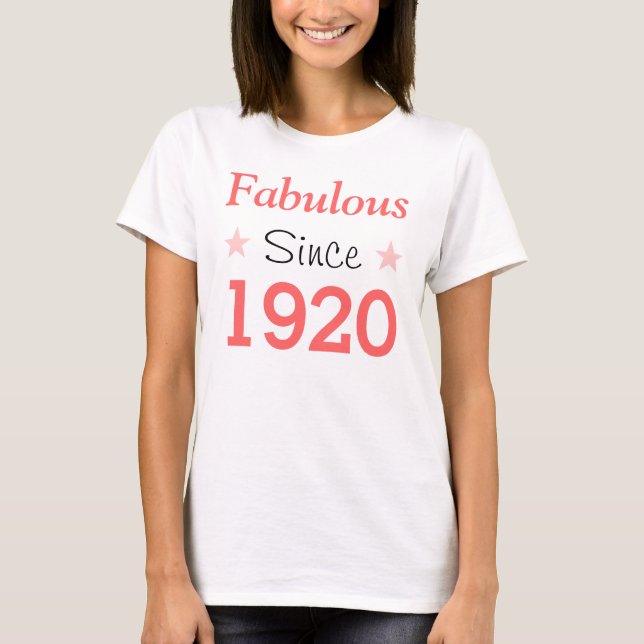Fantastisk sedan 1920 t shirt (Framsida)