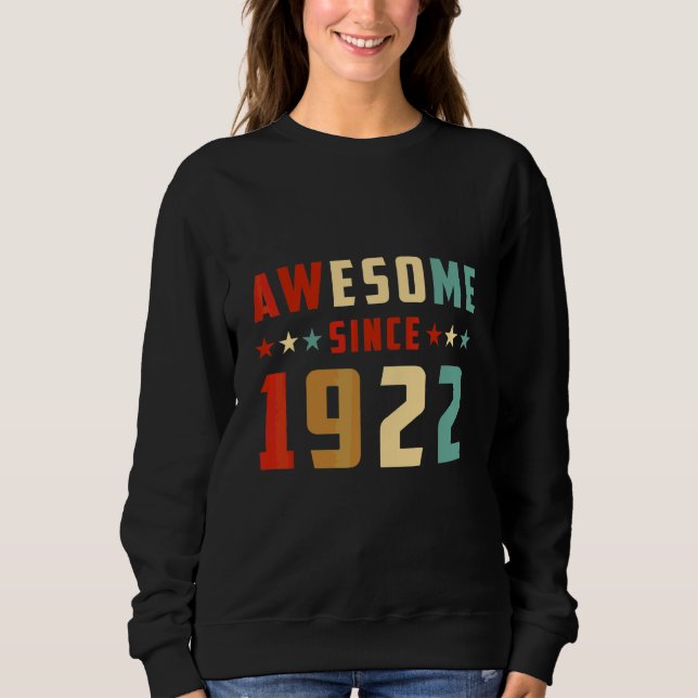 Fantastisk Sedan 1922 Födelsedag T Shirt (Framsida)
