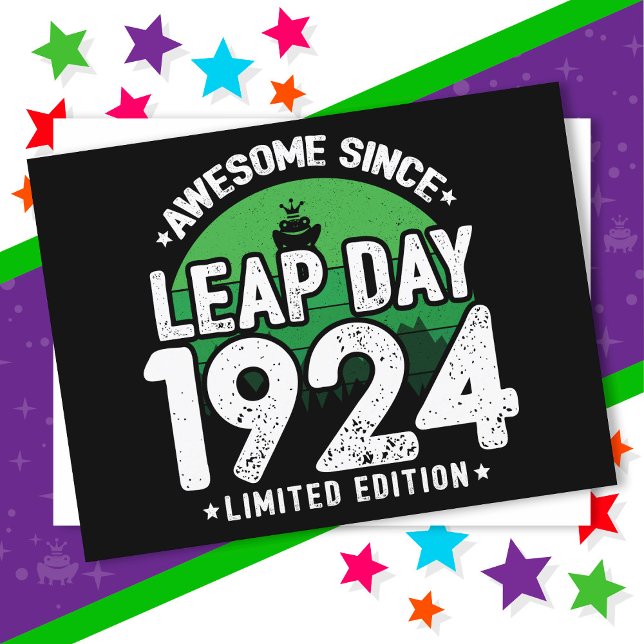 Fantastisk Sedan 1924 Skottår Dag 29 Februari Föde Vykort (Skapare uppladdad)