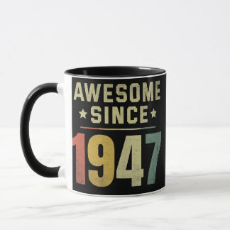 Fantastisk sedan 1947 75:e födelsedag Retro Manar Mugg