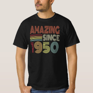 Fantastisk sedan 1950 Retro föddes 1950 på födelse T Shirt