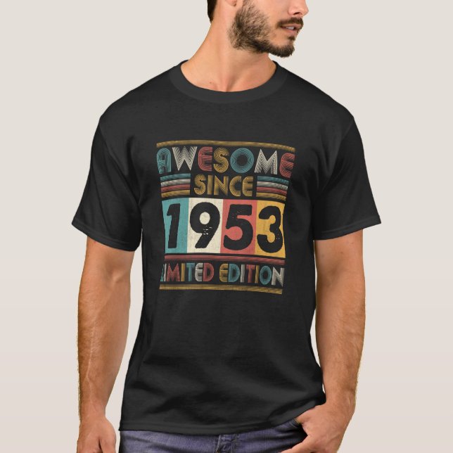Fantastisk sedan 1953 tillverkades 1953 70 år gamm t shirt (Framsida)