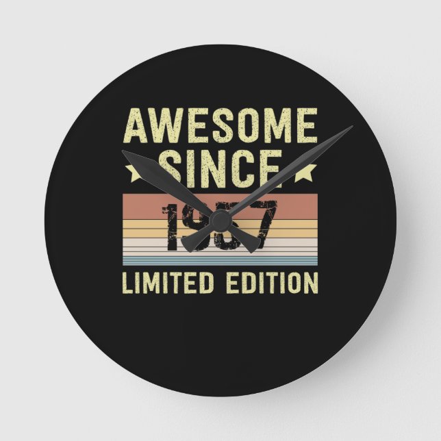 Fantastisk sedan 1957 Retro 65 år gammal födelseda Rund Klocka (Framsida)