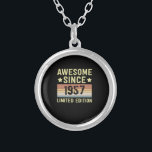 Fantastisk sedan 1957 Retro 65 år gammal födelseda Silverpläterat Halsband<br><div class="desc">1</div>