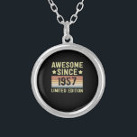 Fantastisk sedan 1957 Retro 65 år gammal födelseda Silverpläterat Halsband<br><div class="desc">1</div>