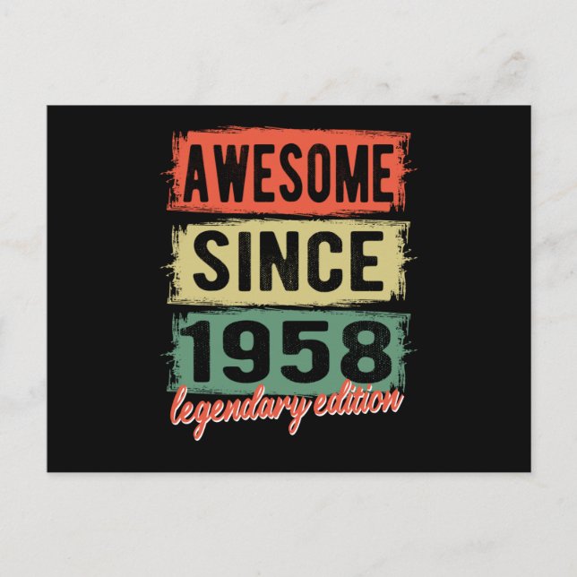 Fantastisk Sedan 1958 Vykort (Framsida)