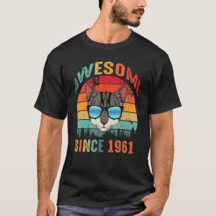 Fantastisk sedan 1961 62:a födelsedagen för katt t shirt