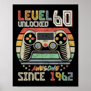 Fantastisk Sedan 1962 Nivå 60 Upplåst 60-årsdag Poster