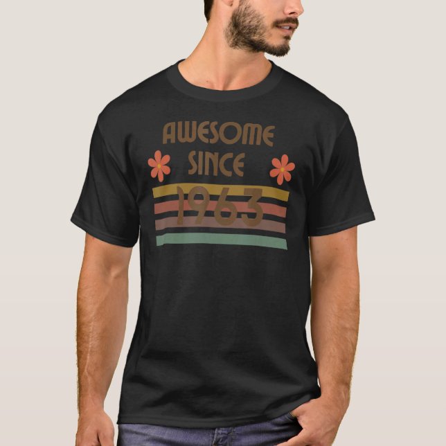 Fantastisk sedan 1963 års ålder t shirt (Framsida)