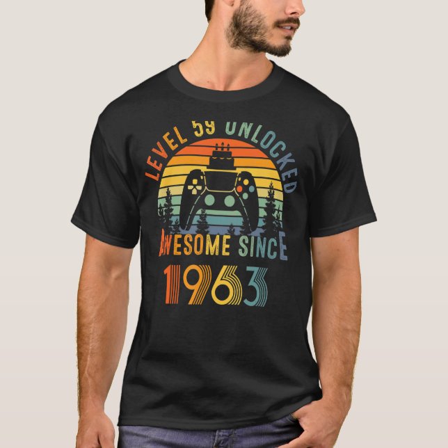 Fantastisk sedan 1963 i nivå 59 olåsta videospel t shirt (Framsida)
