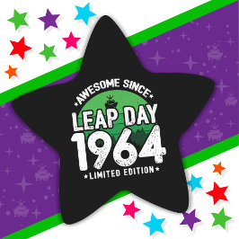 Fantastisk sedan 1964 års lövdag, 29 födelsedagar stjärnformat klistermärke