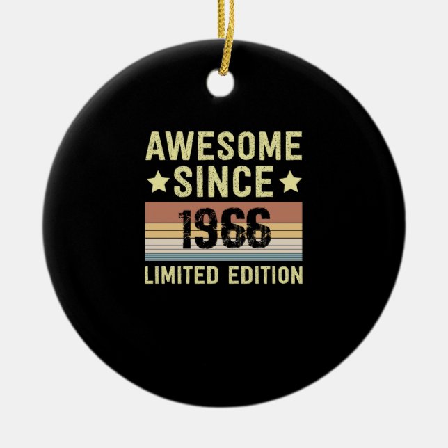 Fantastisk Sedan 1966 Födelsedag Julgransprydnad Keramik (Framsidan)