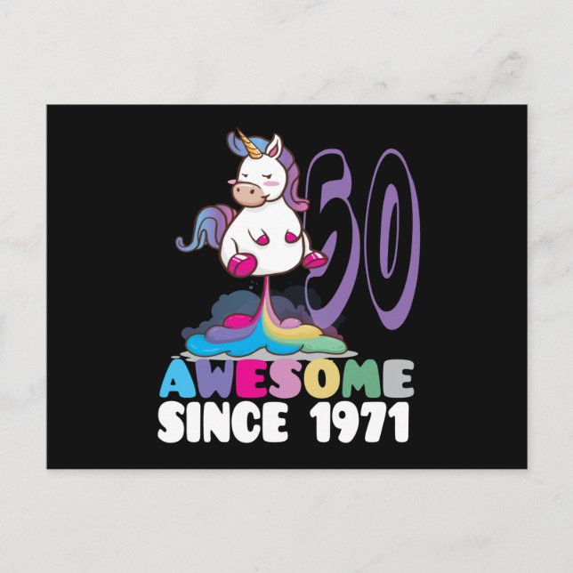 Fantastisk sedan 1971 50-årsdag vykort (Framsida)