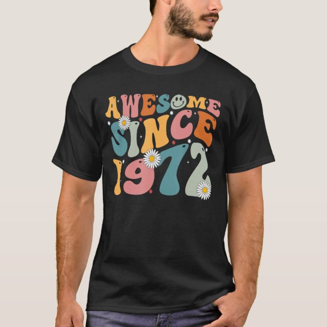 Fantastisk sedan 1972: 51:a födelsedagen: Retro fö T Shirt (Framsida)