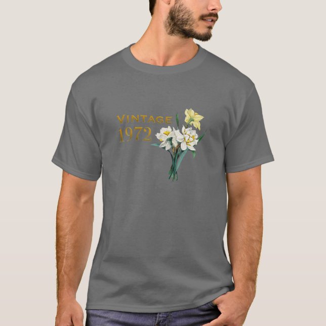 Fantastisk sedan 1972 Regnbåge 50 födelsedagar föd T Shirt (Framsida)