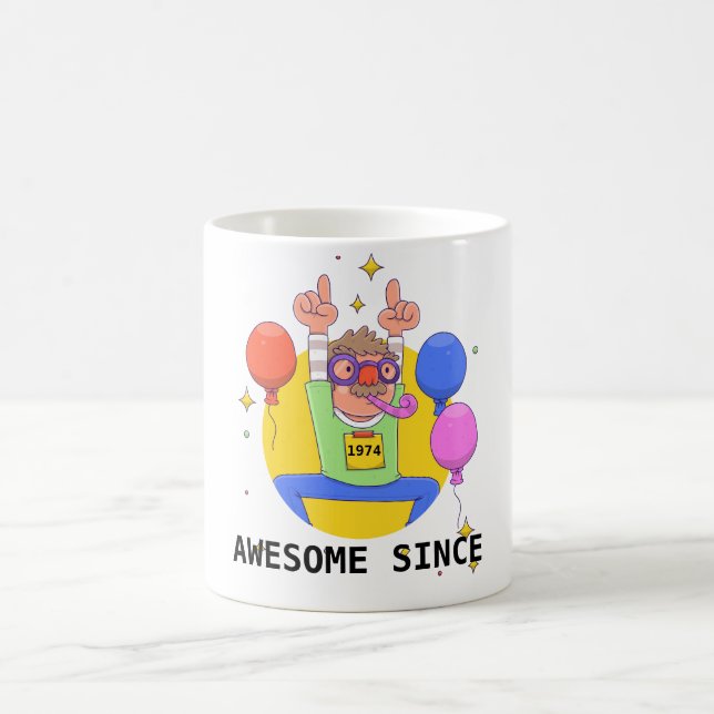Fantastisk sedan 1974 - Lunny Pappa Mugg-kaffe Kaffemugg (Center)