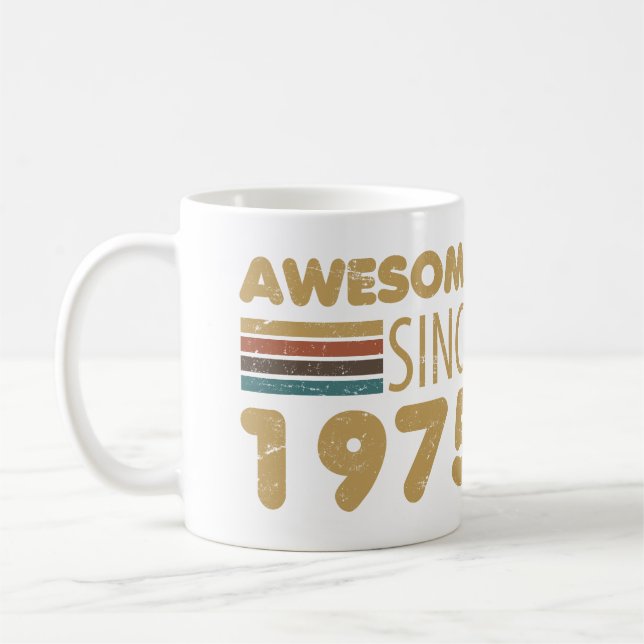 Fantastisk sedan 1975 50:e födelsedagen kaffemugg (Vänster)
