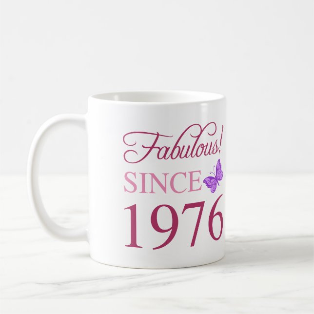 Fantastisk Sedan 1976 50-årsdag Kaffemugg (Vänster)