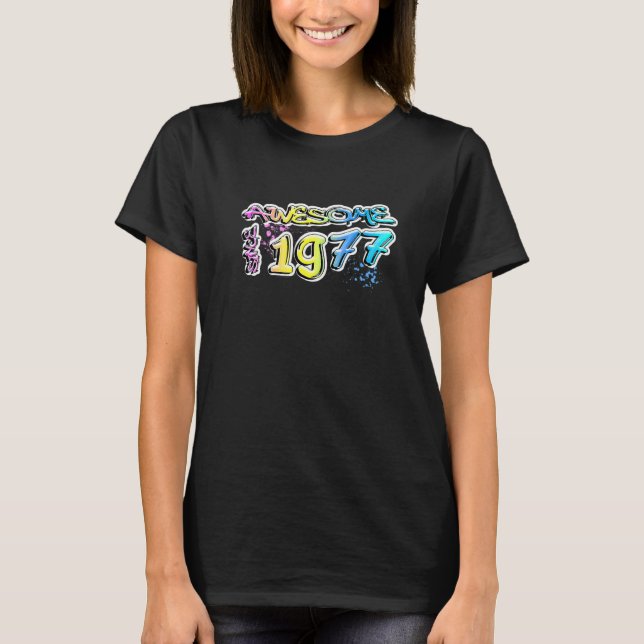 Fantastisk sedan 1977 Graffiti-motiv   T Shirt (Framsida)