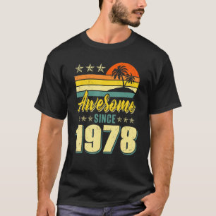 Fantastisk sedan 1978 Vintage 44:e Födelsedagsfest T Shirt