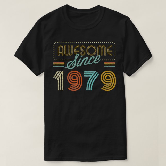 Fantastisk sedan 1979 års födelsedag t shirt (Design framsida)