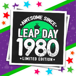 Fantastisk sedan 1980 års lövdag, 29 födelsedagar pappersservett