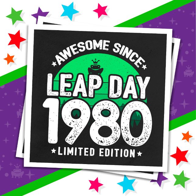 Fantastisk sedan 1980 års lövdag, 29 födelsedagar pappersservett (Skapare uppladdad)