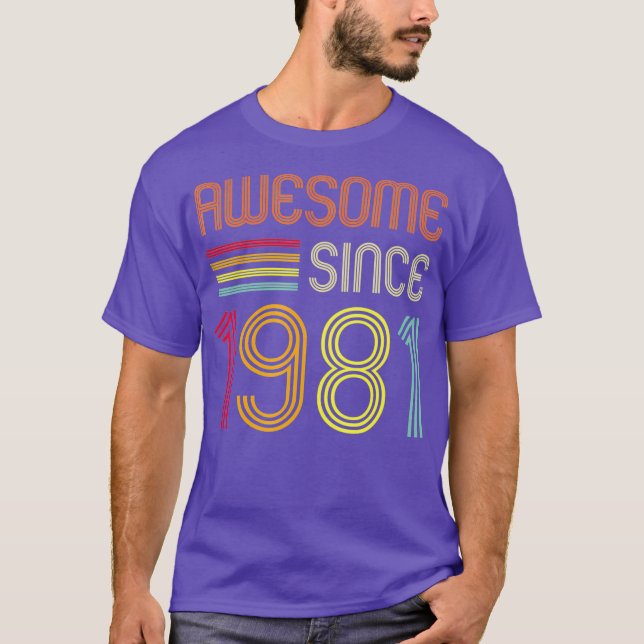 Fantastisk sedan 1981, 40:e födelsedagen Retro T Shirt (Framsida)
