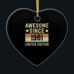 Fantastisk Sedan 1981 Födelsedag Julgransprydnad Keramik<br><div class="desc">1</div>