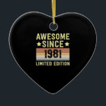 Fantastisk sedan 1981 julgransprydnad keramik<br><div class="desc">1</div>