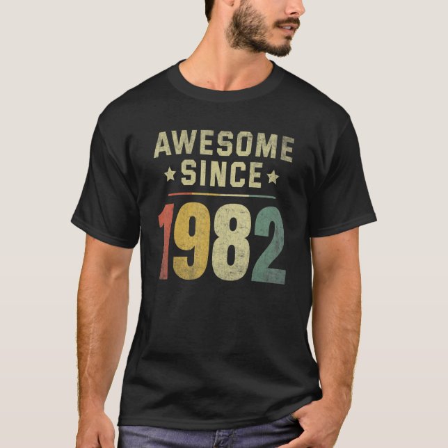 Fantastisk sedan 1982, 40:e födelsedagen: Retro Ma T Shirt (Framsida)