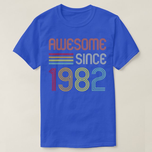 Fantastisk sedan 1982, 40:e födelsedagen Retro T Shirt (Design framsida)