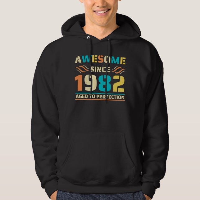 Fantastisk sedan 1982 42:a födelsedagen hoodie (Framsida)