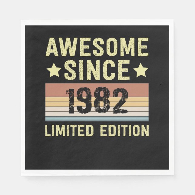 Fantastisk Sedan 1982 Födelsedag Pappersservett (Framsidan)