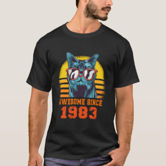 Fantastisk Sedan 1983 Katt 40-årsjubileum T Shirt