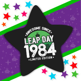Fantastisk sedan 1984 års lövdag, 29 födelsedagar stjärnformat klistermärke