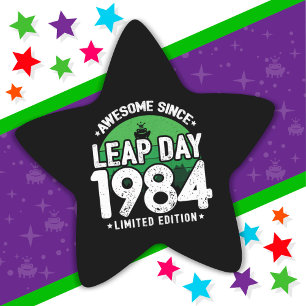 Fantastisk sedan 1984 års lövdag, 29 födelsedagar stjärnformat klistermärke
