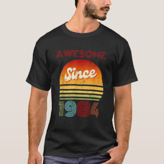 Fantastisk sedan 1984 Vintage 38 födelsedagsgåvor  T Shirt