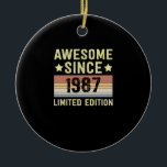 Fantastisk Sedan 1987 Födelsedag Julgransprydnad Keramik<br><div class="desc">1</div>