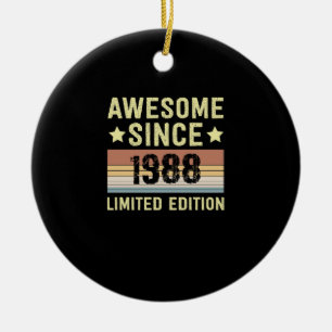 Fantastisk Sedan 1988 Födelsedag Julgransprydnad Keramik