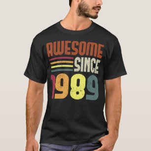 Fantastisk sedan 1989 34:e födelsedag Retro-Vintag T Shirt