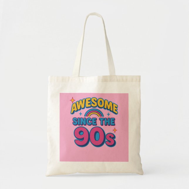 Fantastisk sedan 1990-talet - färgfull Retro Y2K S Tygkasse (Framsidan)